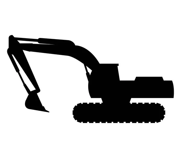 Icon excavator illustrated on a white background — Stock Photo, Image