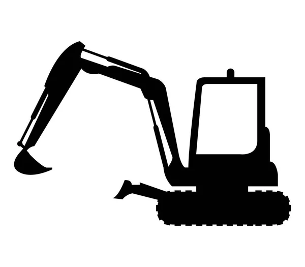 Icon excavator illustrated on a white background — Stock Photo, Image