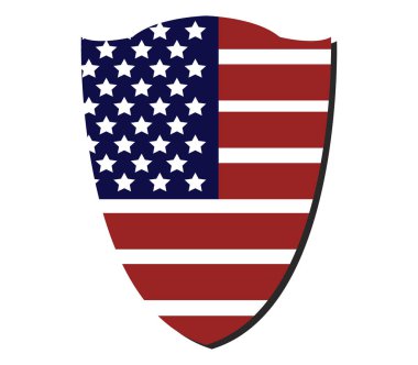 kalkan kutsal kişilerin resmi bayrak ile Amerika Birleşik Devletleri beyaz bir arka plan üzerinde gösterilmiştir.