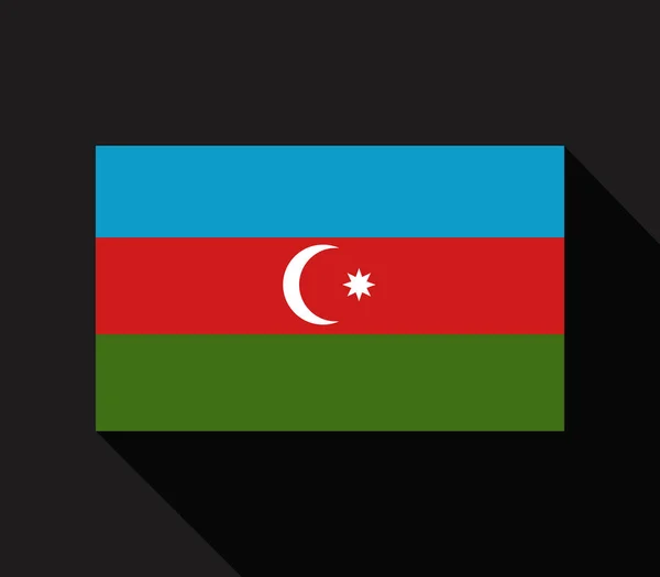 白い背景に示すアゼルバイジャン フラグ — ストック写真