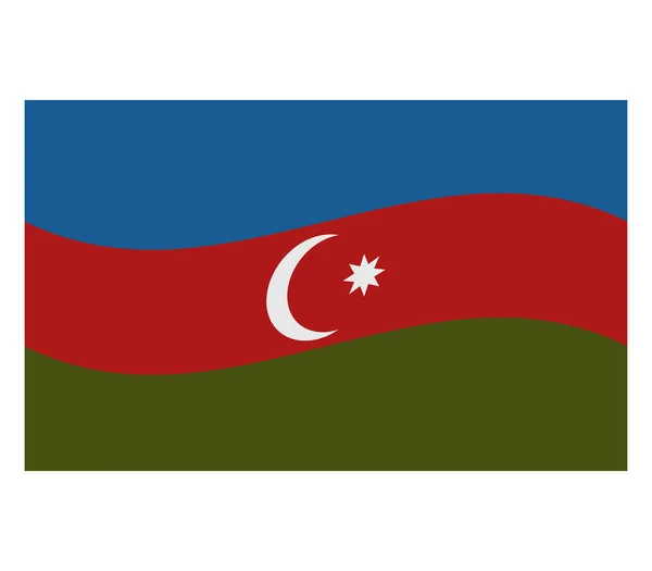 Drapeau d'Azerbaïdjan illustré sur fond blanc — Photo