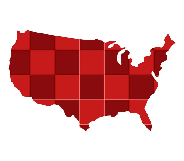 Map of the united states illustrated on a white background — Stock Photo, Image