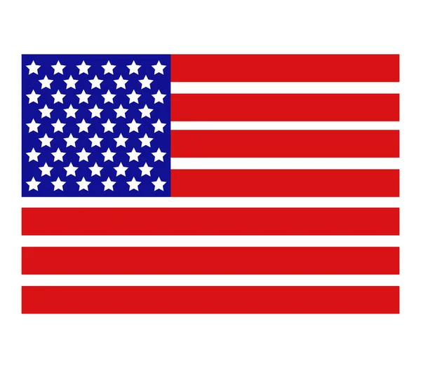Bandera de Estados Unidos ilustrada sobre un fondo blanco —  Fotos de Stock