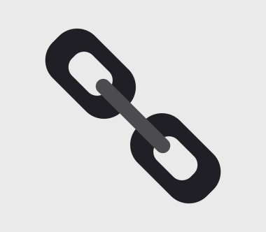 Beyaz bir arka plan üzerinde resimli simgesi bağlantısı