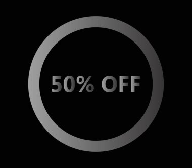 Beyaz bir arka plan üzerinde gösterilen simge kapalı % 50