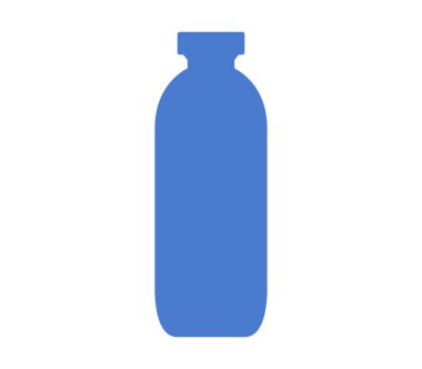 simge su şişesi üzerinde beyaz bir arka plan resimli