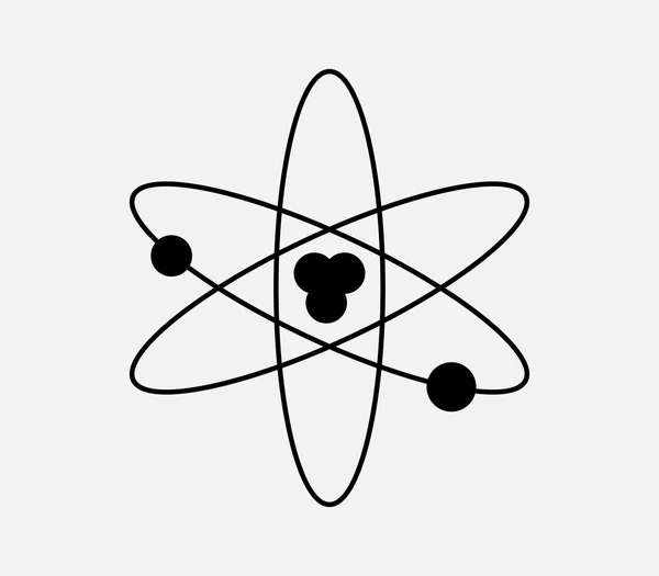 Atom-Symbol auf weißem Hintergrund — Stockvektor