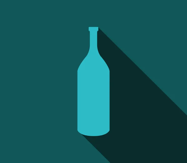 Icona bottiglia d'acqua illustrata su sfondo bianco — Vettoriale Stock