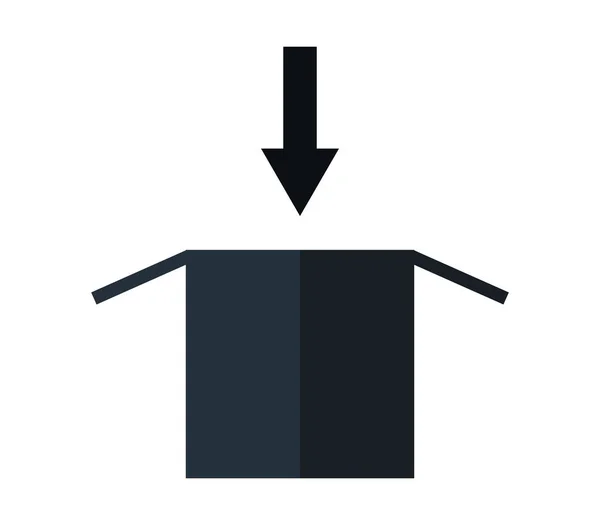 Ikonen Ladda box illustreras på en vit bakgrund — Stock vektor