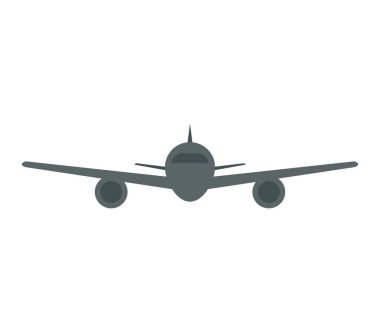 Beyaz bir arka plan üzerinde gösterilen uçak simgesi