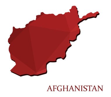 Beyaz bir arka plan üzerinde resimli Afganistan Haritası