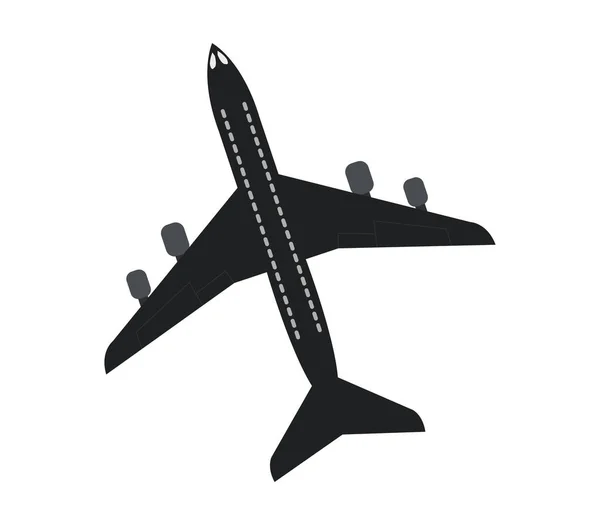 Airplane icon illustrated on a white background — Stock Vector