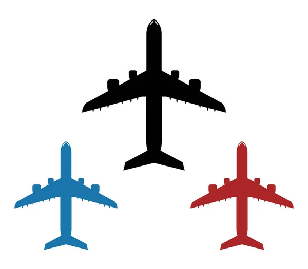 Zbiór samolotów ilustrowany na białym tle — Wektor stockowy