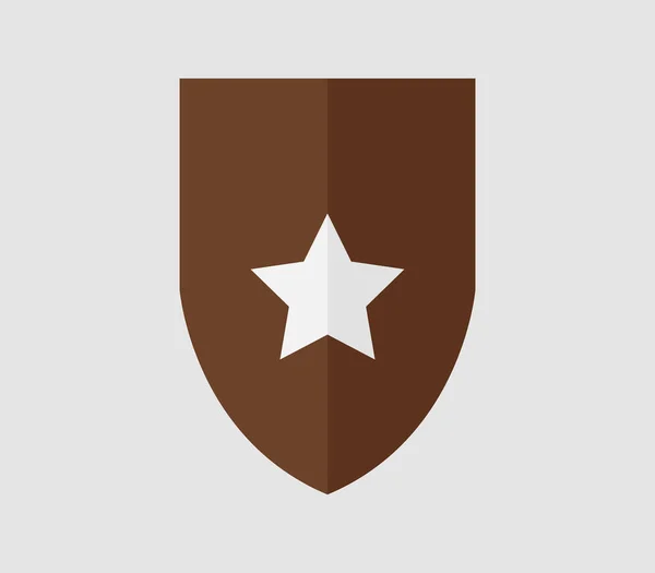 Icona scudo con stella — Vettoriale Stock