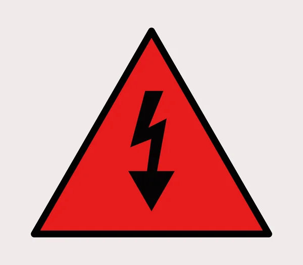 Pictogram elektrische waarschuwingsbord — Stockvector