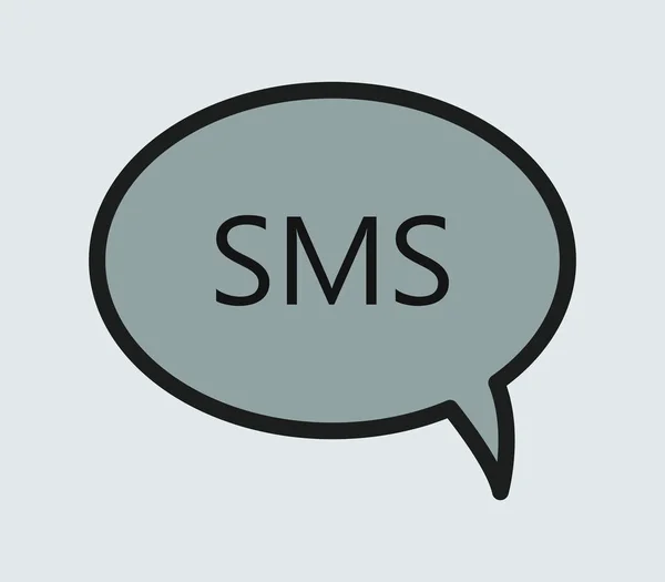 Pictogram SMS geïllustreerd op een witte achtergrond — Stockvector