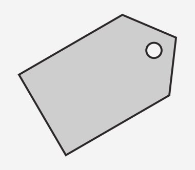 Beyaz bir arka plan üzerinde gösterilen simge etiketini