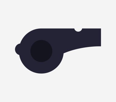 Beyaz bir arka plan üzerinde gösterilen simge ıslık