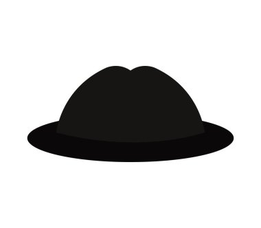 Beyaz bir arka plan üzerinde resimli şapka simgesi