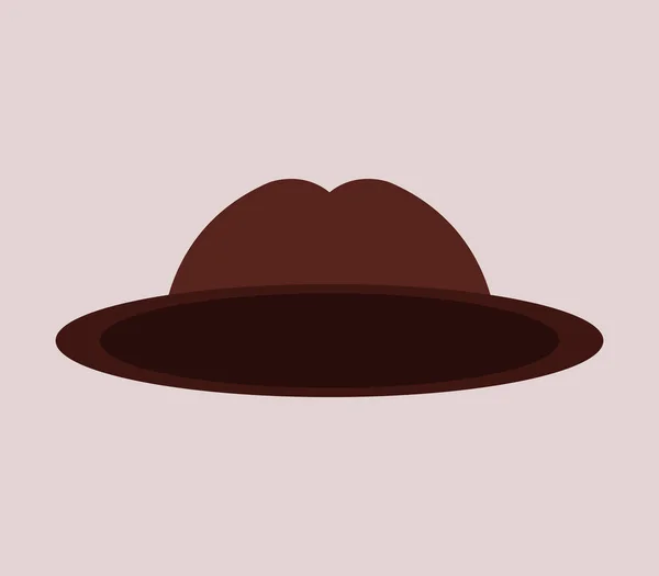 Icône chapeau illustrée sur un fond blanc — Image vectorielle