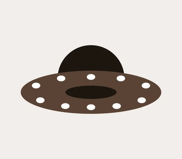 UFO εικονίδιο απεικονίζεται σε λευκό φόντο — Διανυσματικό Αρχείο