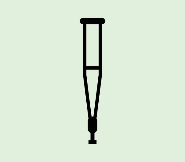 Icono de la muleta ilustrado sobre un fondo blanco — Archivo Imágenes Vectoriales