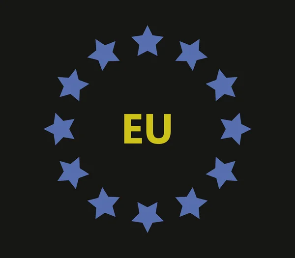 Ícone da bandeira da União Europeia — Vetor de Stock