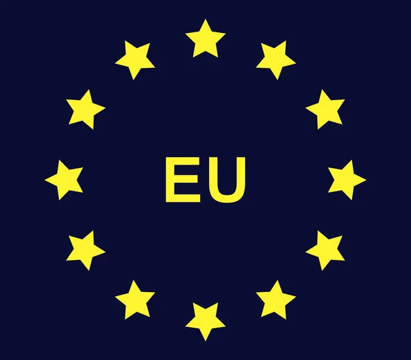 Ícone da bandeira da União Europeia — Vetor de Stock