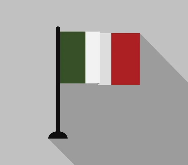 Italiaanse vlagpictogram geïllustreerd op een witte achtergrond — Stockvector