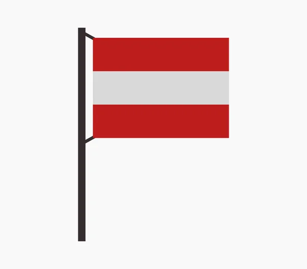 Österrike flaggikonen illustrerad — Stock vektor