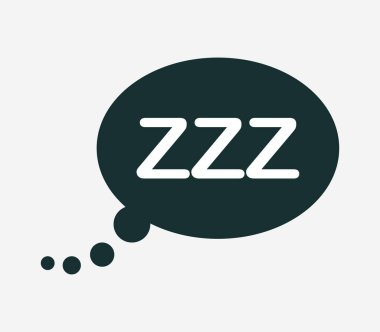 uyku simgesi beyaz bir arka plan üzerinde resimli