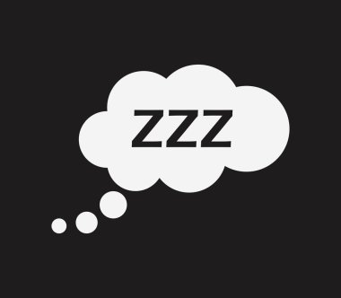 uyku simgesi beyaz bir arka plan üzerinde resimli