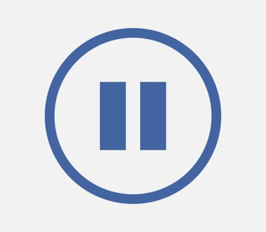 Resimli Duraklat müzik simgesi