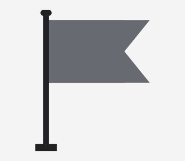 Beyaz bir arka plan üzerinde gösterilen bayrak simgesi