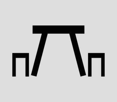 Beyaz bir arka plan üzerinde resimli piknik simgesi