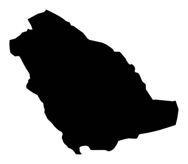 Saudi-arabische Landkarte auf weißem Hintergrund — Stockvektor