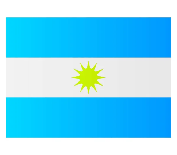 Флаг Аргентины на белом фоне — стоковый вектор