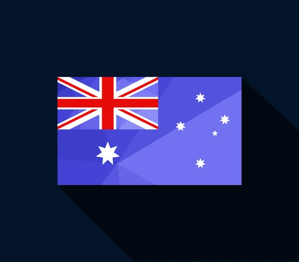 Beyaz bir arka plan üzerinde gösterilen Avustralya bayrağı — Stok Vektör