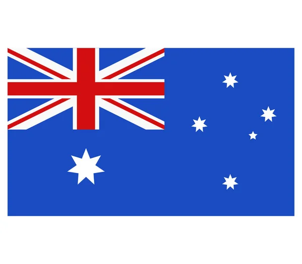 Flaga Australii ilustrowany na białym tle — Wektor stockowy