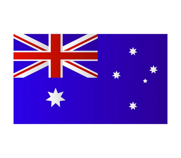 Flaga Australii ilustrowany na białym tle — Wektor stockowy