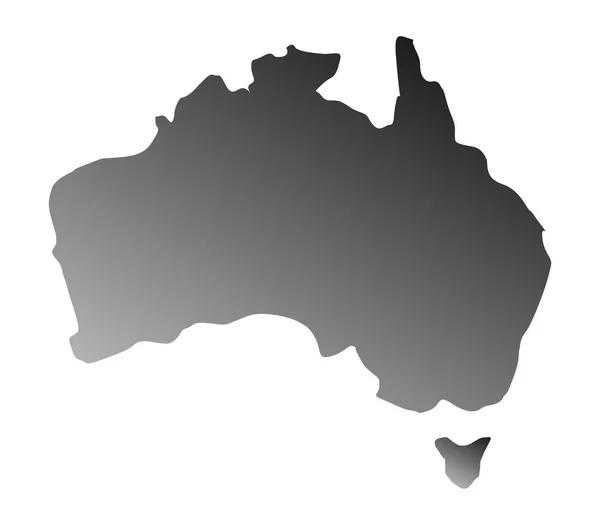 Ilustrowana Mapa Australii na białym tle — Wektor stockowy