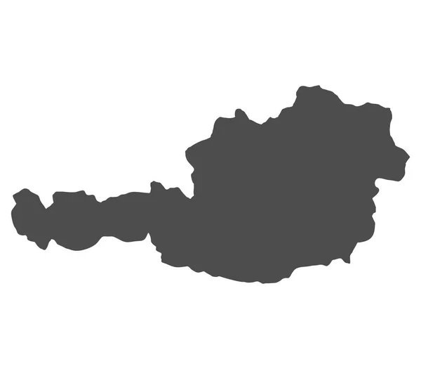 Mapa Rakouska na bílém pozadí — Stockový vektor