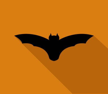 Beyaz bir arka plan üzerinde resimli yarasa simgesi