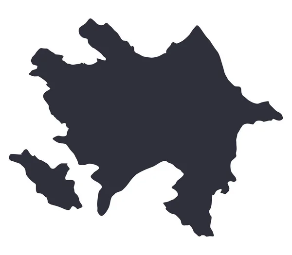 Mappa dell'Azerbaigian illustrata su sfondo bianco — Vettoriale Stock