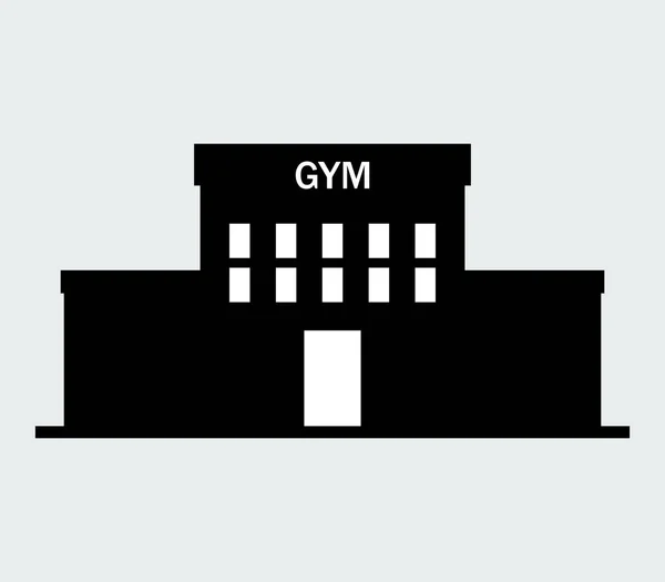 Budova tělocvičny ikony na bílém pozadí — Stockový vektor