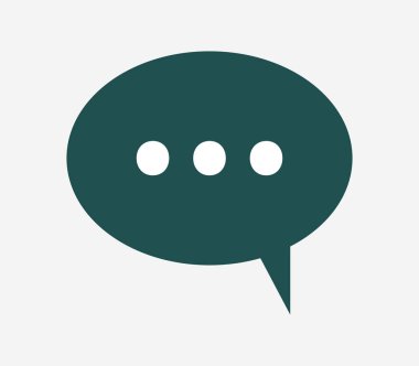 sohbet simgesi beyaz bir arka plan üzerinde resimli