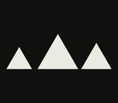 Beyaz bir arka plan üzerinde gösterilen simge Mısır piramitleri