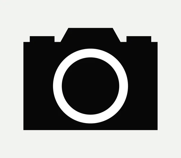 Icône de caméra illustrée sur un fond blanc — Image vectorielle