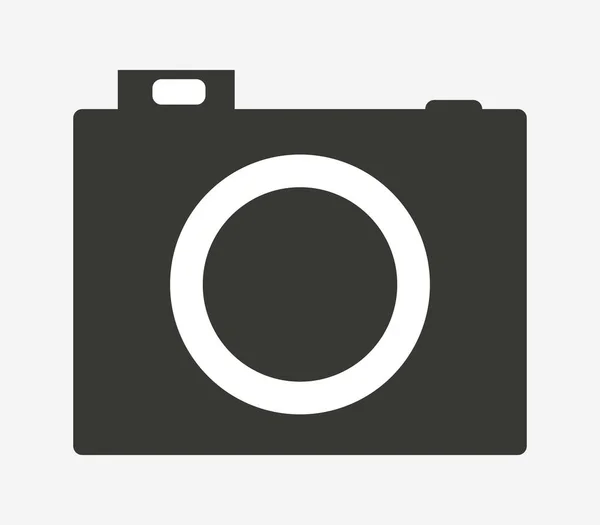 Ícone da câmera ilustrado em um fundo branco —  Vetores de Stock
