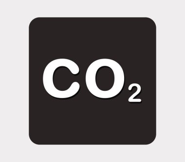 CO2 simgesi illustratedon beyaz bir arka plan